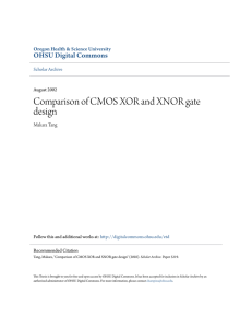 Comparison of CMOS XOR and XNOR gate design