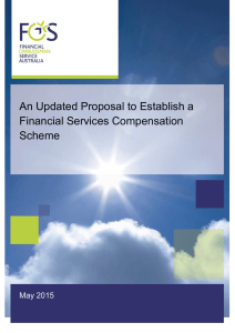An Updated Proposal to Establish a Financial Services