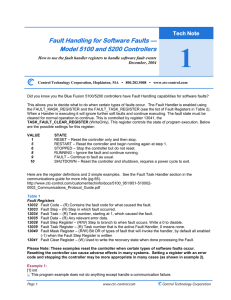 Fault Handling for Software Faults