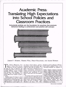 Academic Press: Translating High Expectations into School