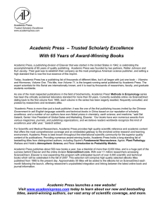 Academic Press – Trusted Scholarly Excellence With 65 Years of
