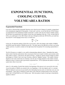 exponential functions and cooling curves.