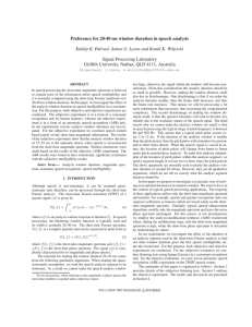 Preference for 20-40 ms window duration in