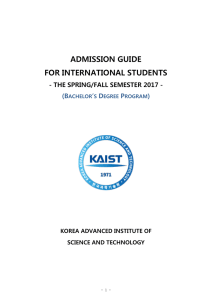 Admission Guide for International Students