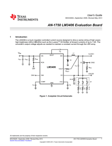 AN-1750 LM3406 Evaluation Board (Rev. A)