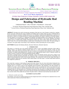 Design and Fabrication of Hydraulic Rod Bending Machine