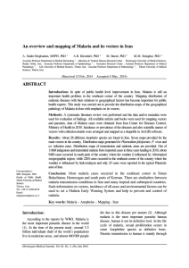 An overview and mapping of Malaria and its vectors in Iran