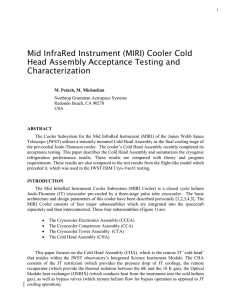 (MIRI) Cooler Cold Head Assembly Acceptance Testing and