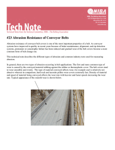 23 Abrasion Resistance of Conveyor Belts