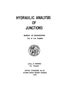 C. Hydraulic Analysis of Junctions-Office
