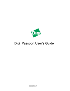 Digi Passport User`s Guide