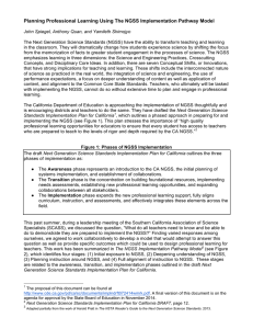 Planning Professional Learning Using The NGSS Implementation