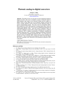 Photonic analog-to-digital converters