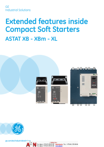 GE - ASTAT XB - XBm - XL - Compact Soft Starters