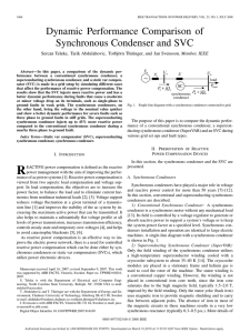 Dynamic Performance Comparison of Synchronous Condenser and