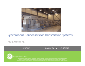 Synchronous Condensers for Transmission Systems