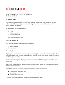 HOW TO CREATE VIDEO TUTORIALS
