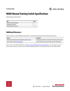 NEMA Manual Starting Switch Specifications