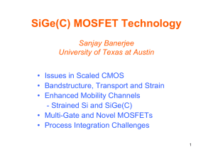 SiGe(C) MOSFET Technology