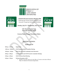 CEO/CICEP Joint Summer Meeting 2016 Featuring the