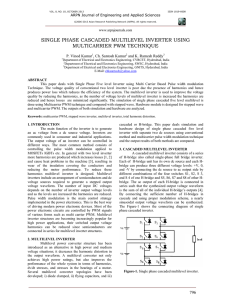 SINGLE PHASE CASCADED MULTILEVEL INVERTER USING