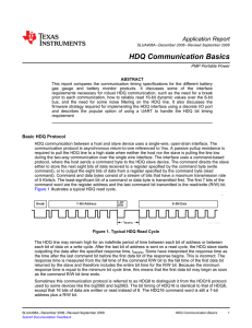 HDQ Communication Basics (Rev. A