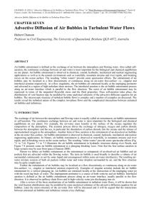 Advective Diffusion of Air Bubbles in Turbulent Water