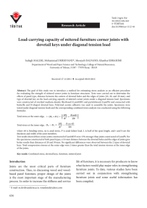 Load-carrying capacity of mitered furniture corner joints with dovetail