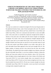 strength properties of the most frequent corner and middle joints of