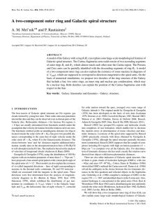 A two-component outer ring and Galactic spiral structure