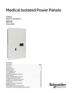 Medical Isolated Power Panels