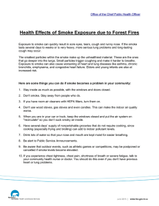 Health Effects of Smoke Exposure due to Forest Fires