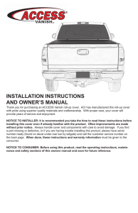 Access Roll-Up Cover Installation Instructions