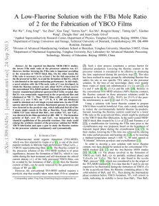 A Low-Fluorine Solution with the F/Ba Mole Ratio of 2 for