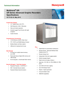 Multitrend GR GR Series Advanced Graphic Recorders Specifications