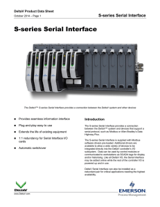 S-series Serial Interface - Emerson Process Management