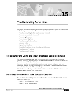 Troubleshooting Serial Lines