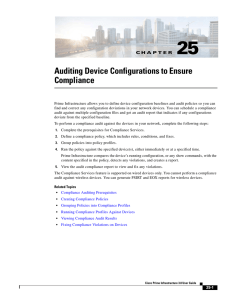 Auditing Device Configurations to Ensure Compliance