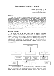 Fundamentals of Quantitative Research