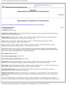 UUKC.S5391 - Signaling Appliances and Equipment