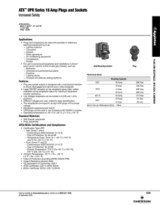 UPR Series 16 and 32 Amp Plugs and Receptacles Catalog Pages