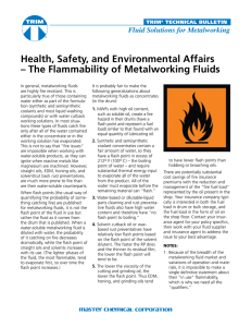 Health, Safety, and Environmental Affairs – The Flammability of