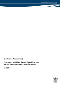 MRS01 Specification - Department of Transport and Main Roads