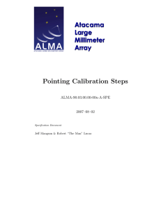 Pointing Calibration Steps