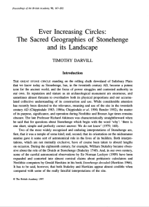 Ever Increasing Circles: The Sacred Geographies of Stonehenge