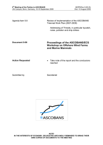 Proceedings of the ASCOBANS/ECS Workshop on Offshore Wind