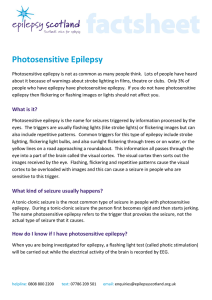 Photosensitive epilepsy factsheet
