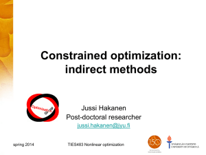8. Constrained optimization: indirect methods