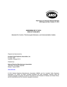 Content and Scope: ANSI/NEMA WC 57-2014/ICEA S-73-532-2014