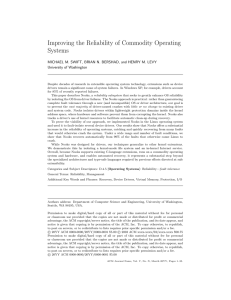 Improving the Reliability of Commodity Operating Systems